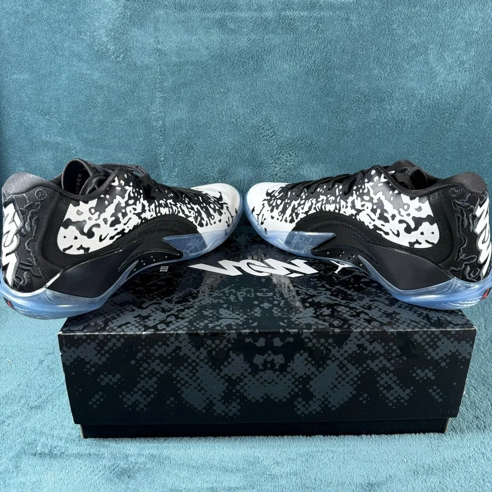 Jordan Zion 3 Gen Zion Men's Black White Laser Sneaker Low Top Size 9 DR0675-018